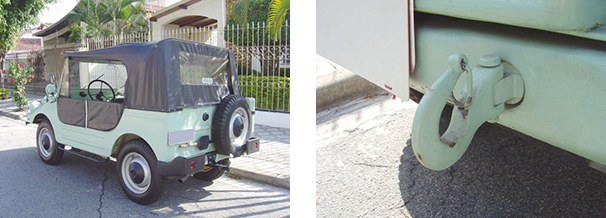 Racionalidade era a palavra de ordem no desenho do M.U.N.G.A. / Gancho no para-choque dianteiro: exclusividade do modelo 4x4